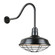 Warehouse One Light Outdoor Gooseneck Light in Black (381|H-QSN15118-SA-91/QSNHL-H-91/QSNWGR-18``-91)