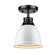 Duncan BLK One Light Flush Mount in Matte Black (62|3602-FM BLK-WH)