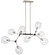 Nexpo Eight Light Chandelier in Brushed Nickel W/Black Accents (42|P1368-619)