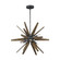 Thorne Six Light Chandelier in Dark Weathered Zinc / Weathered Oak (454|F3257/6DWZ/WOW)