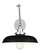 Wellfleet One Light Wall Sconce in Midnight Black and Polished Nickel (454|CW1171MBKPN)