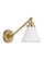 Wellfleet One Light Wall Sconce in Matte White and Burnished Brass (454|CW1121MWTBBS)