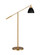 Wellfleet One Light Floor Lamp in Midnight Black and Burnished Brass (454|CT1131MBKBBS1)