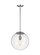 Leo - Hanging Globe One Light Pendant in Satin Aluminum (454|6801801-04)