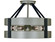 Orion Six Light Flush /Semi Flush Mount in Satin Pewter/Matte Black (8|5382 SP/MBLACK)