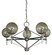 Calista Five Light Chandelier in Polished Nickel with Matte Black Accents (8|5065 PN/MBLACK)
