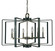 Camille Six Light Chandelier in Polished Nickel with Matte Black Accents (8|3055 PN/MBLACK)