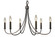 Maisonette Six Light Chandelier in Satin Pewter (8|1006 SP)