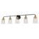 Ronna Five Light Bath Bar in Black and Soft Gold (112|5118-05-62)
