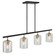 Tyrone Four Light Linear Chandelier in Black and Soft Gold (112|2724-04-62)