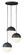 Half Moon LED Pendant in Black (86|E20364-92BK)