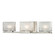 Chiseled Glass Three Light Vanity in Brushed Nickel (45|11632/3)