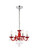Rococo Four Light Pendant in Red (173|V7804D15RD/RC)