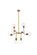 Hanson Eight Light Pendant in Brass (173|LD7039D36BR)