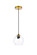 Cashel One Light Pendant in Brass (173|LD2280BR)