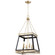 Four Light Pendant in Noir / Aged Brass (208|10906)