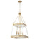 Four Light Pendant in White And Aged Brass (208|10905)