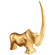 Rhino Bay Sculpture in Gold Leaf (208|06308)