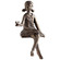 Shelf Figurine Sculpture in Oiled Bronze (208|03042)