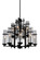 Sierra 12 Light Chandelier in Black (401|9827P30-12-101-A)