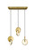 Tranche LED Island/Pool Table Chandelier in Brushed Brass (401|1206P24-3-629)