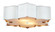 Grand Lotus Two Light Flush Mount in Sugar White/ Contemporary Gold (142|9999-0059)