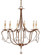 Crystal Six Light Chandelier in Rhine Gold (142|9880)