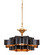 Grand Lotus One Light Chandelier in Satin Black/Contemporary Gold Leaf (142|9000-0855)