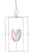 Tulipano One Light Lantern in Gesso White/Contemporary Gold Leaf (142|9000-0630)