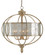 Florence Six Light Chandelier in Silver Granello/Raj Mirror (142|9000-0072)