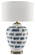 Brushstroke One Light Table Lamp in White/Blue/Antique Brass (142|6000-0019)