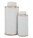 Ivory Canister Set of 2 in White/Antique Brass (142|1200-0414)