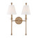Riverdale Two Light Wall Sconce in Aged Brass (60|RIV-383-AG)