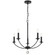 Mila Five Light Chandelier in Black (60|MIL-8005-BK)