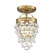 Calypso One Light Semi Flush Mount in Vibrant Gold (60|131-VG_CEILING)