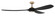 Envy 72 72''Ceiling Fan in Flat Black/Satin Brass (46|EVY72FBSB3)