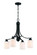 Bolden Four Light Chandelier in Flat Black (46|50524-FB-WG)