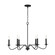 Vincent Six Light Chandelier in Black Iron (65|437262BI)