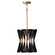 Bianca One Light Pendant in Black Rope and Patinaed Brass (65|341111KP)