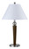 HOTEL Two Light Table Lamp in Brushed Steel/Espresso (225|LA-8005NS-2RBS)