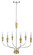 Weston Six Light Chandelier in Chrome/ Satin Brass (225|FX-3763-6)