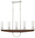 Ercolano Five Light Island Chandelier in Wood/brushed Steel (225|FX-3756-5)