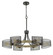 Dronten Six Light Chandelier in Wood/Black (225|FX-3742-6)