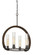 Sulmona Four Light Chandelier in Oak/Iron (225|FX-3691-4)