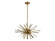 Palisades Ave. Six Light Chandelier in Antique Brass With Champagne Glass (192|HF8201-AB)