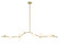 Hampton Ten Light Chandelier in Brushed Brass With White Glass (192|HF4810-WHT)