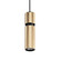 Cicada One Light Pendant in Knurled Brass With Black Accents (192|HF1075-BBK)