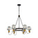 Martina Six Light Chandelier in Black and Brushed Brass (78|AC11727BK)