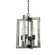 Gatehouse Four Light Chandelier in Beach Wood & Black (78|AC11654BK)