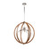 Abbey Six Light Semi Flush Mount in Faux Wood & Polished Nickel (78|AC11556PN)